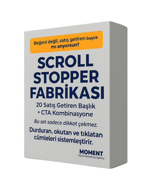 Scroll Stopper Fabrikası: 20 Adet Satış Garantili Başlık + Teklif Kombinasyonu